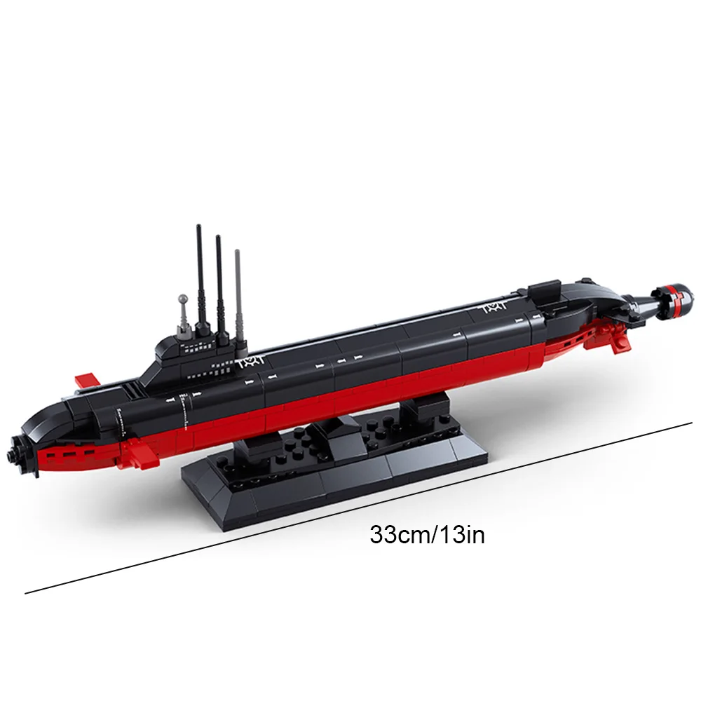 Military Submarine Series Building Block Toys, Nuclear Submarine Model Creative DIY Toy Assembled Building Blocks Kit