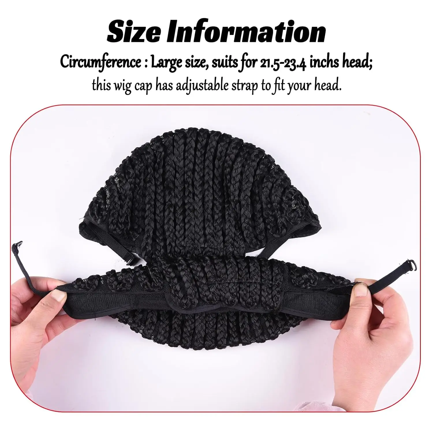 1 piece black crochet net cap crochet wig cap breathable braided cornrow cap with adjustable band for easy sew in weave wig cap