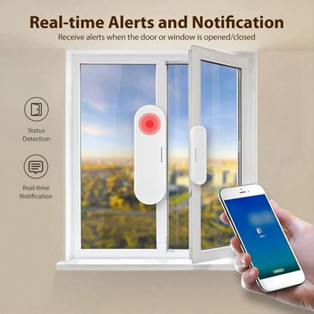 【~ New Y24A】2PCS Tuya Matter Thread Door Window Sensor Alarm Smart Home Wireless Detector Work with Home