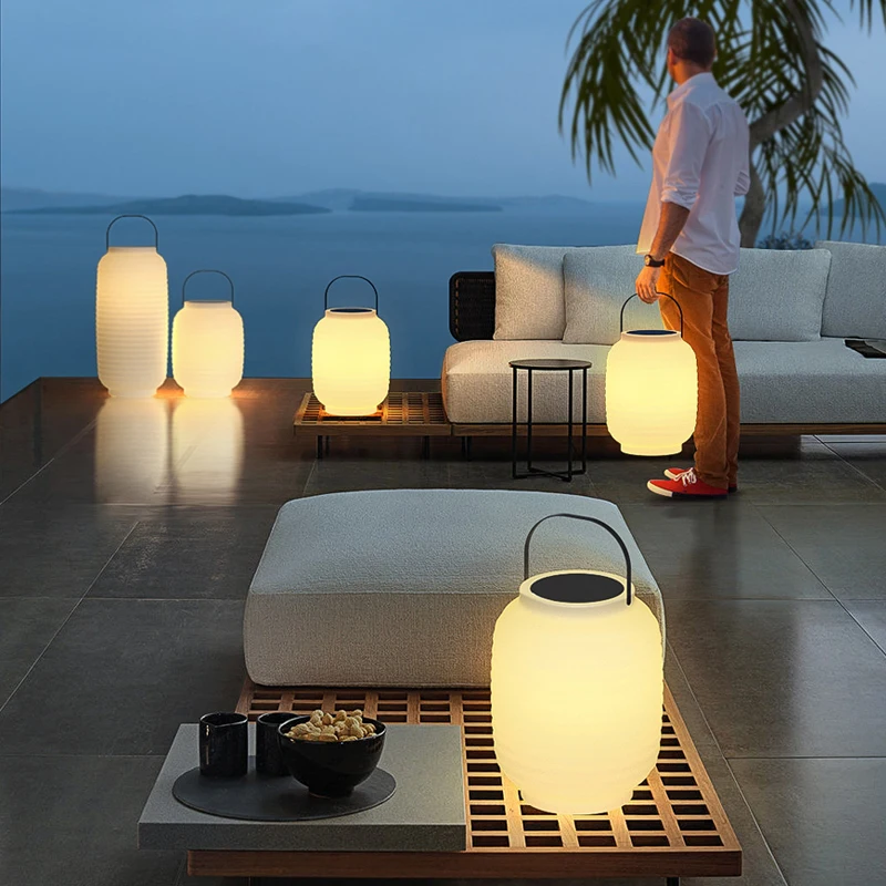 Outdoor Light Waterproof Villa Garden Lamp Garden Exposed Table Lamp Outdoor Charging Atmosphere Decorative Lamp Floor Lamp