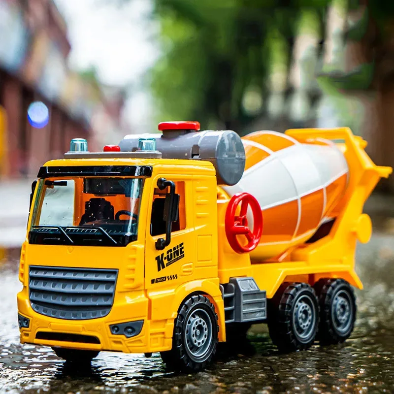 

Модель инерционного транспортера, бетонный цементный грузовик, легкая музыка, детские игрушки, подарок, большой симулятор, инженерный миксер, грузовик