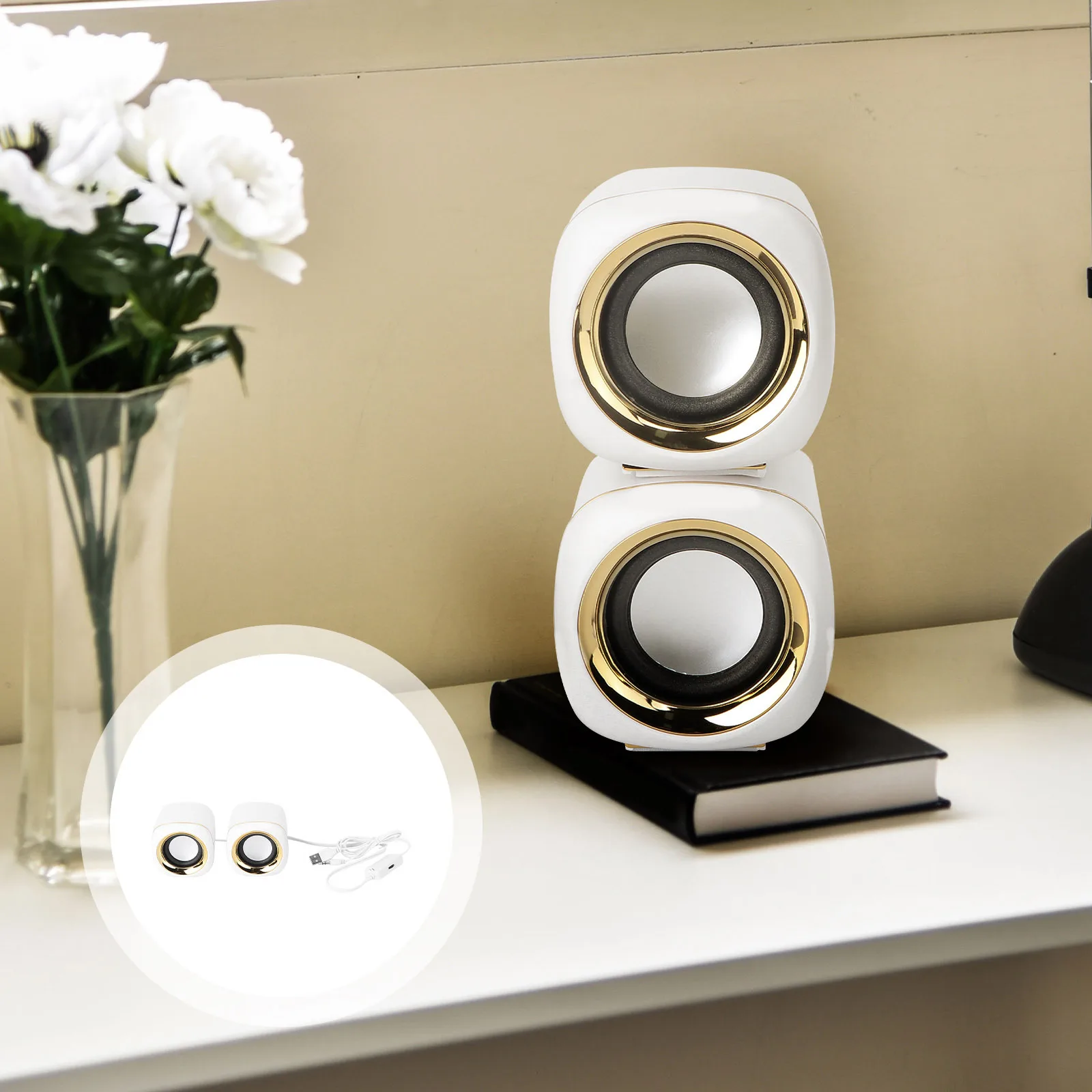 

1 Pair Usb Desktop Speaker Hifi Stereo Sound For Pc Laptop 3.5Mm Jack Powered Multimedia Computer External Speaker