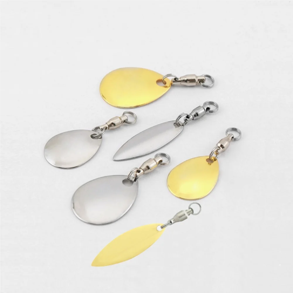 6 Pcs/lot Lure DIY for Spinner Spoon Lures Frogs Vibration Reflective Stainless Steel Sheet Noisy Spoons Fishing Accessories