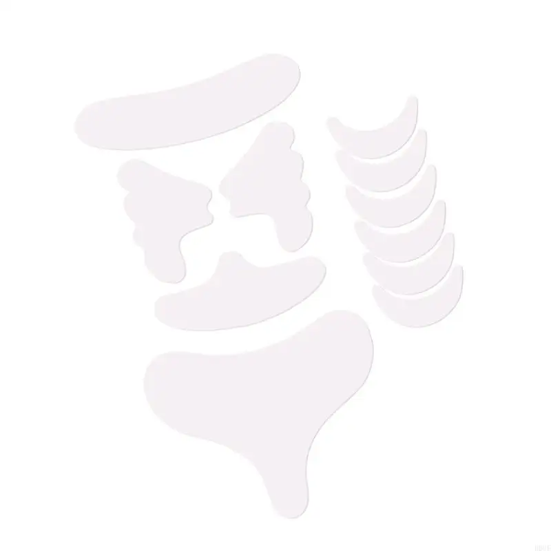 D0UE – autocollants transparents contre les rides du front, 11 unités, soins peau réutilisables pour une utilisation