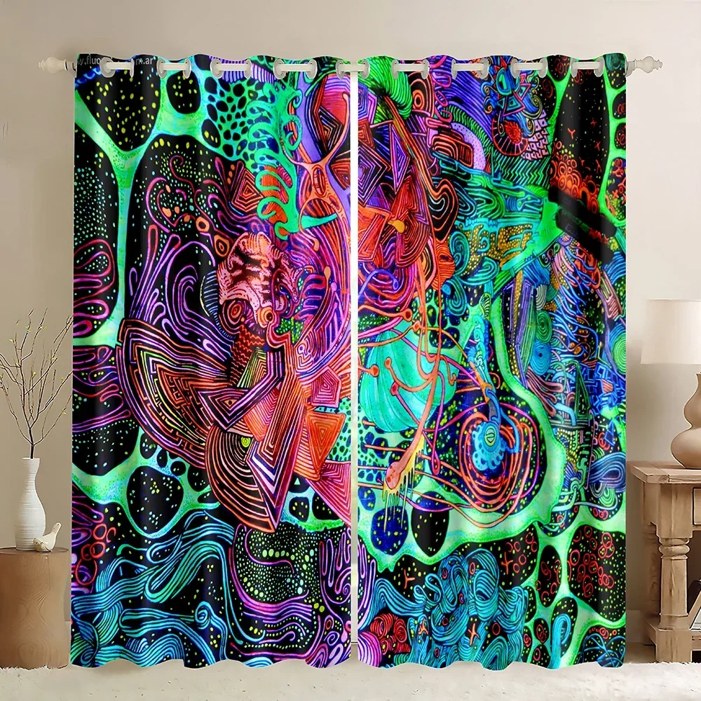 

Психоделическая штора с граффити, готический фон в стиле психоделики, таинственный дизайн, красочный художественный принт, светонепроницаемая штора