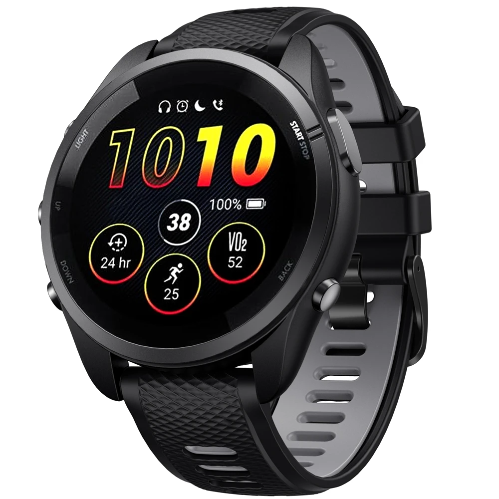 22mm Silicone Watchband Strap for Garmin Forerunner 265 Wirst Band for Garmin Forerunner 965 745 255 Venu 2 Vivoactive 4 Strap