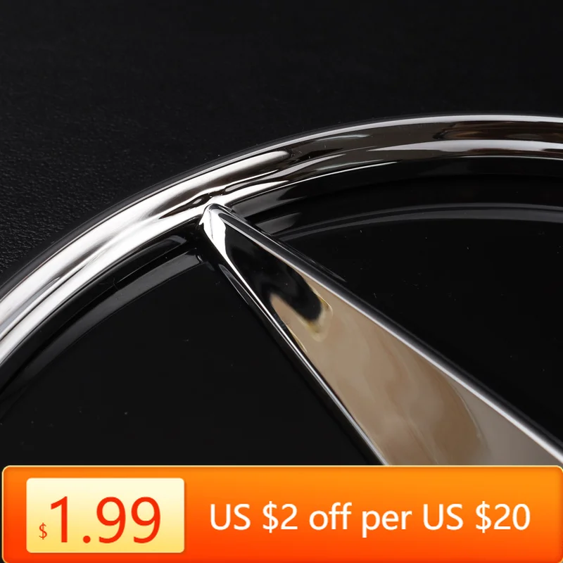 Car Sticker 3D Front Grille Star Logo Emblem For Ben C E R V VITO S CLA CLB W176 GL GLE GLC GLS W204 W205 W213 W253 Badge