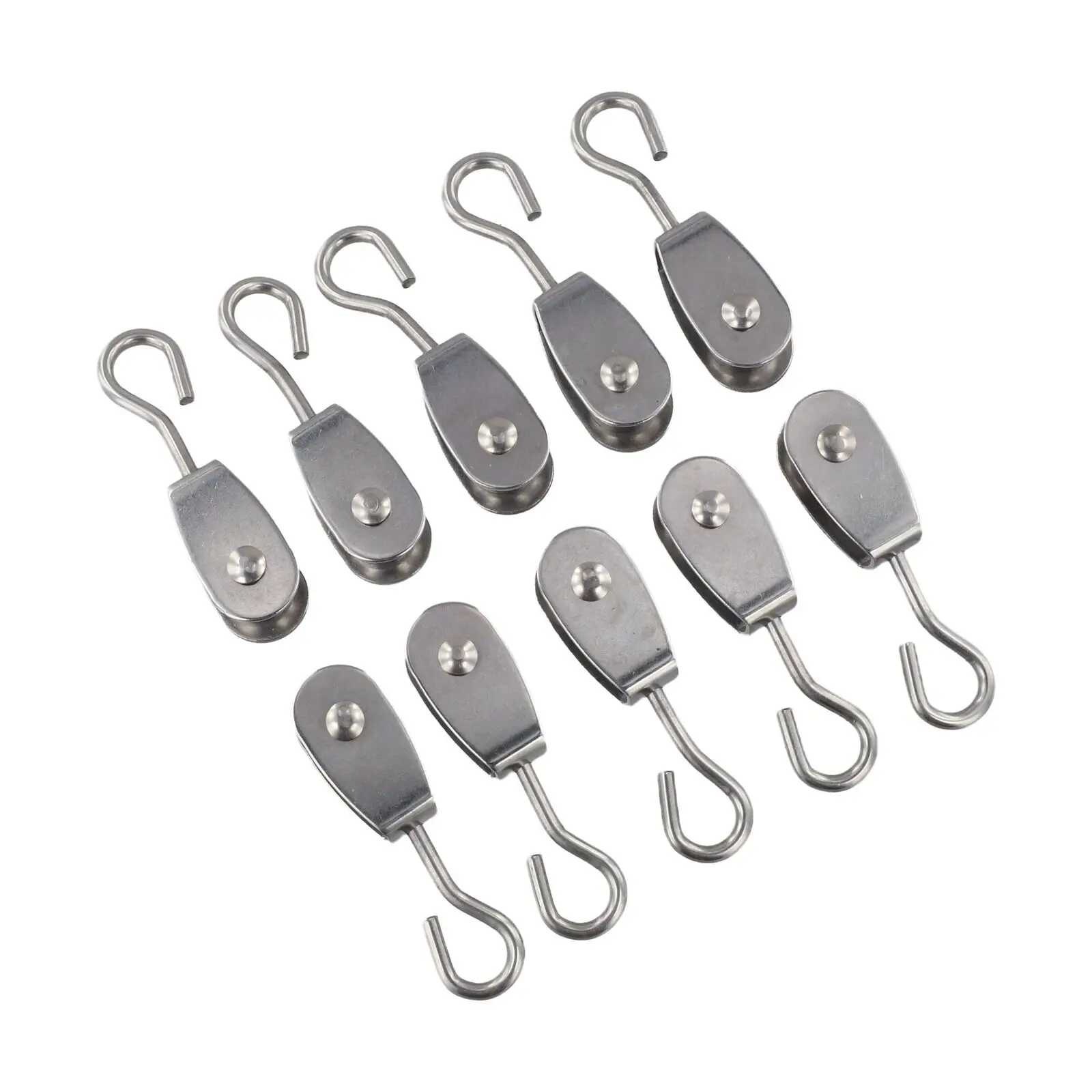 10 Packs Pulley 360 Swivel Pulley Lifting Heavy Objects Heavy Duty Pulley 30kg Load Capacity Integrated Ball Bearings