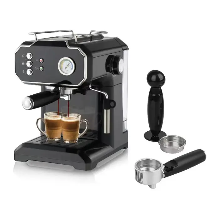 High Quality Electric Commercial Household Use Cappuccino Automatic Coffee Machine Lever Espresso Coffee Maker Grinder 19 Bars