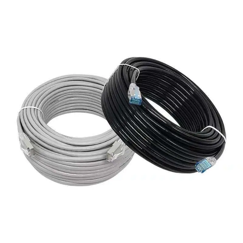 1000FT สาย LAN หุ้มฉนวนสองชั้นสำหรับใช้กลางแจ้ง CAT5E CAT6 CAT5 CAT7สายสื่อสารอีเธอร์เน็ต