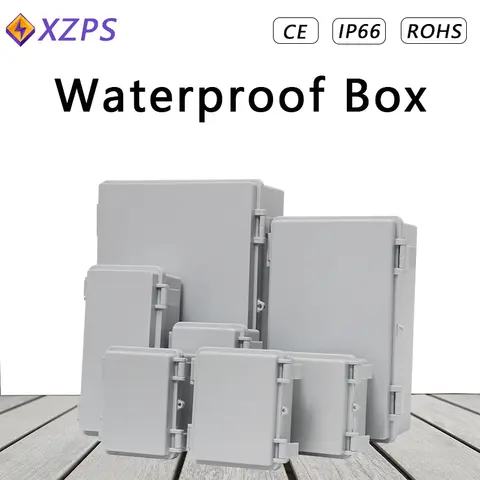 IP66 회색/투명 커버 방수 플라스틱 인클로저 실외 밀폐형 배전 케이스 잠금 가능 전기 접속 상자