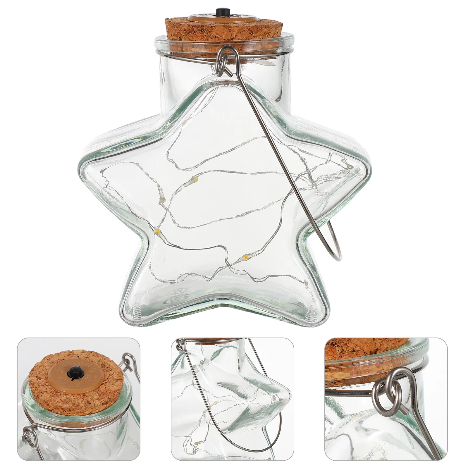 

Glass Night Light Jar Warm White LED String Lights Hanging Bottle Lamp DIY Decorative Wedding Christmas Gift