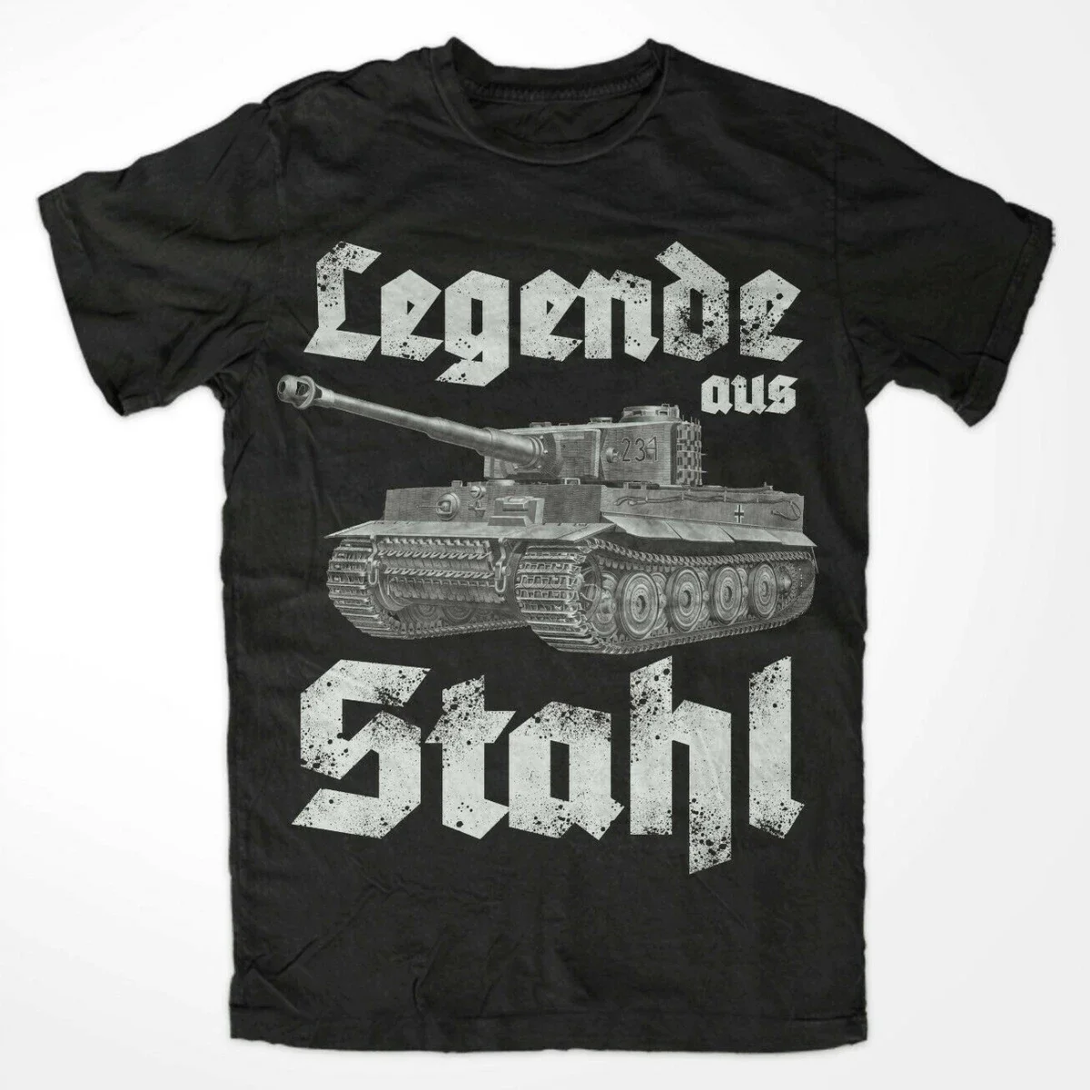 King Tiger Panzer Bundeswehr Summer Cotton Short Sleeve O-Neck Mens TShirt Tank Force Legend of Steel T-Shirt. New Round Collar