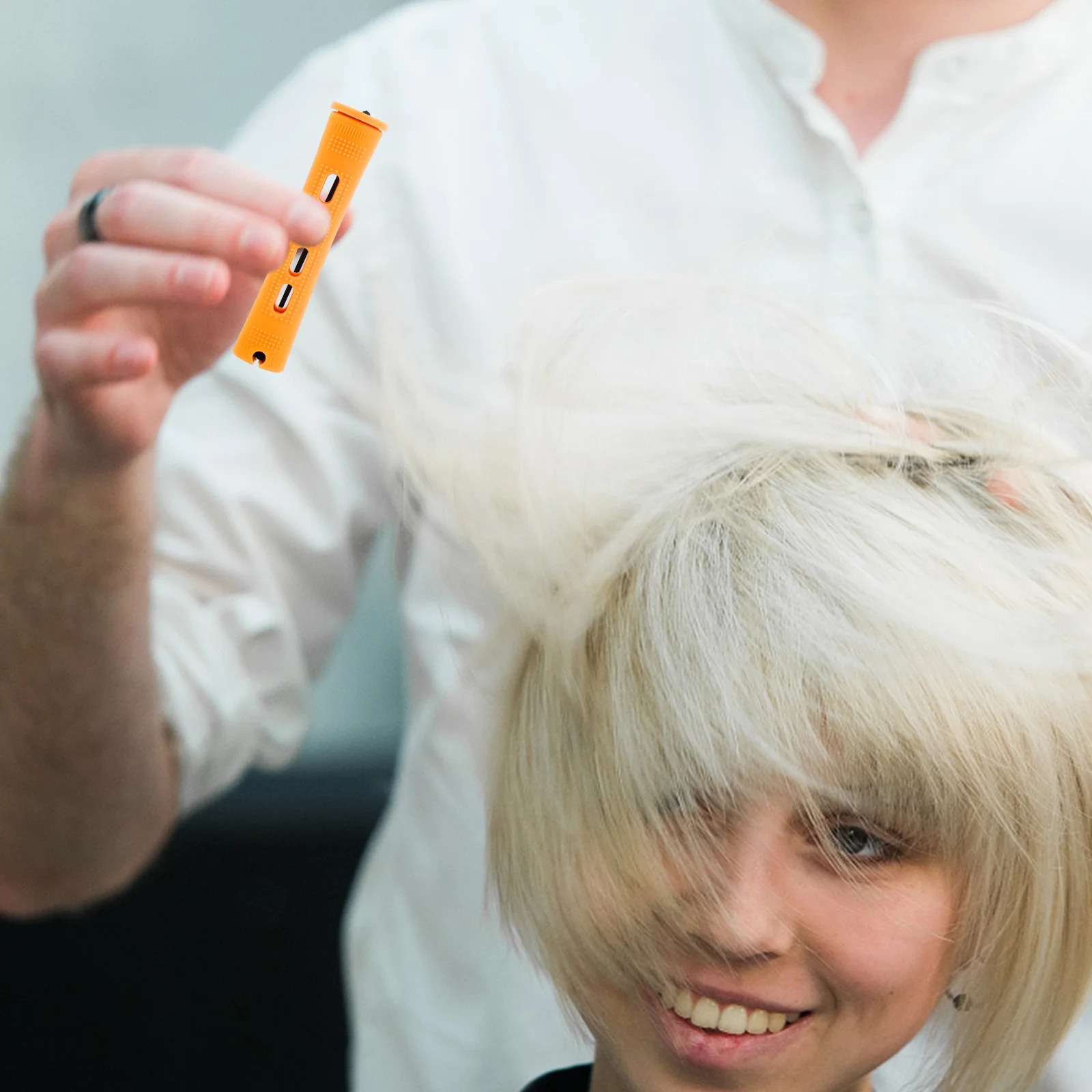 

20Pcs Plastic Hair Rollers Curlers with Caps Natural Curling Effect Lightweight Portable DIY Hair Styling Tools for Travel