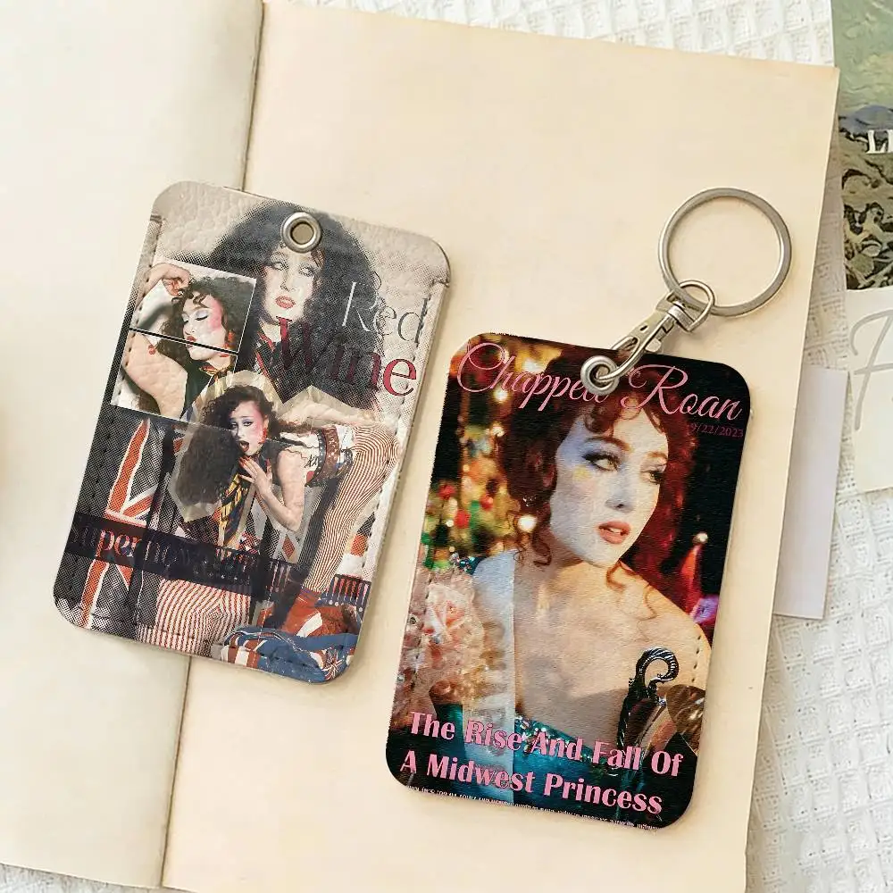 Chappell Roan Singer Rectangle Keychain Card Holder, Badge Credit Card Holder, Student ID Card Holder, Bus Cards Cover