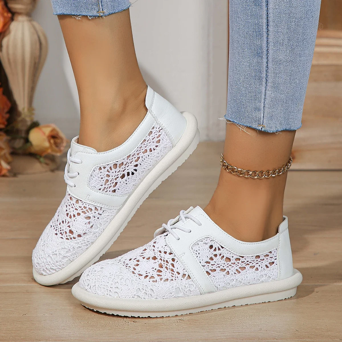 Women Sandals Shoes 2024 New Summer Women Luxury Sandals Designers Shoes Leather Breathable Platform Shoes Casual Ladies Sandals