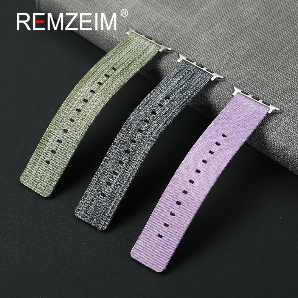 Nylon Watch Strap For Apple Watch 1-10 Ultra SE 2 Canvas Bracelet For Iwatch 38mm 40mm 41mm 42mm 44mm 45mm 46mm 49mm