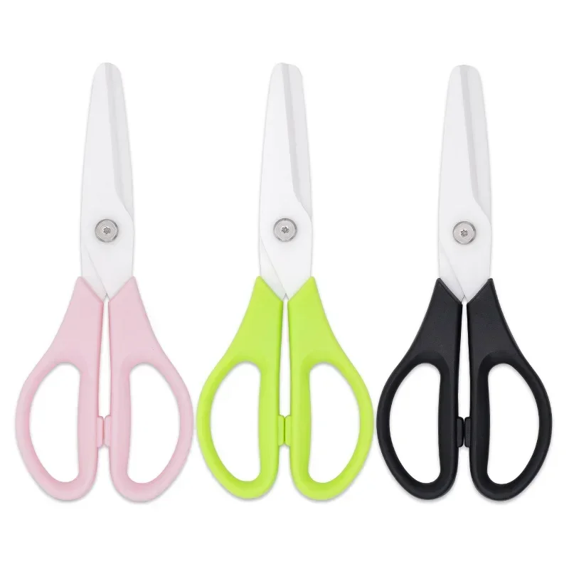 8 inch Zirconia Ceramics Sharp Blade Portable Babies Hand Tools PP Handle Children's Complementary Food  Kitchen Scissors