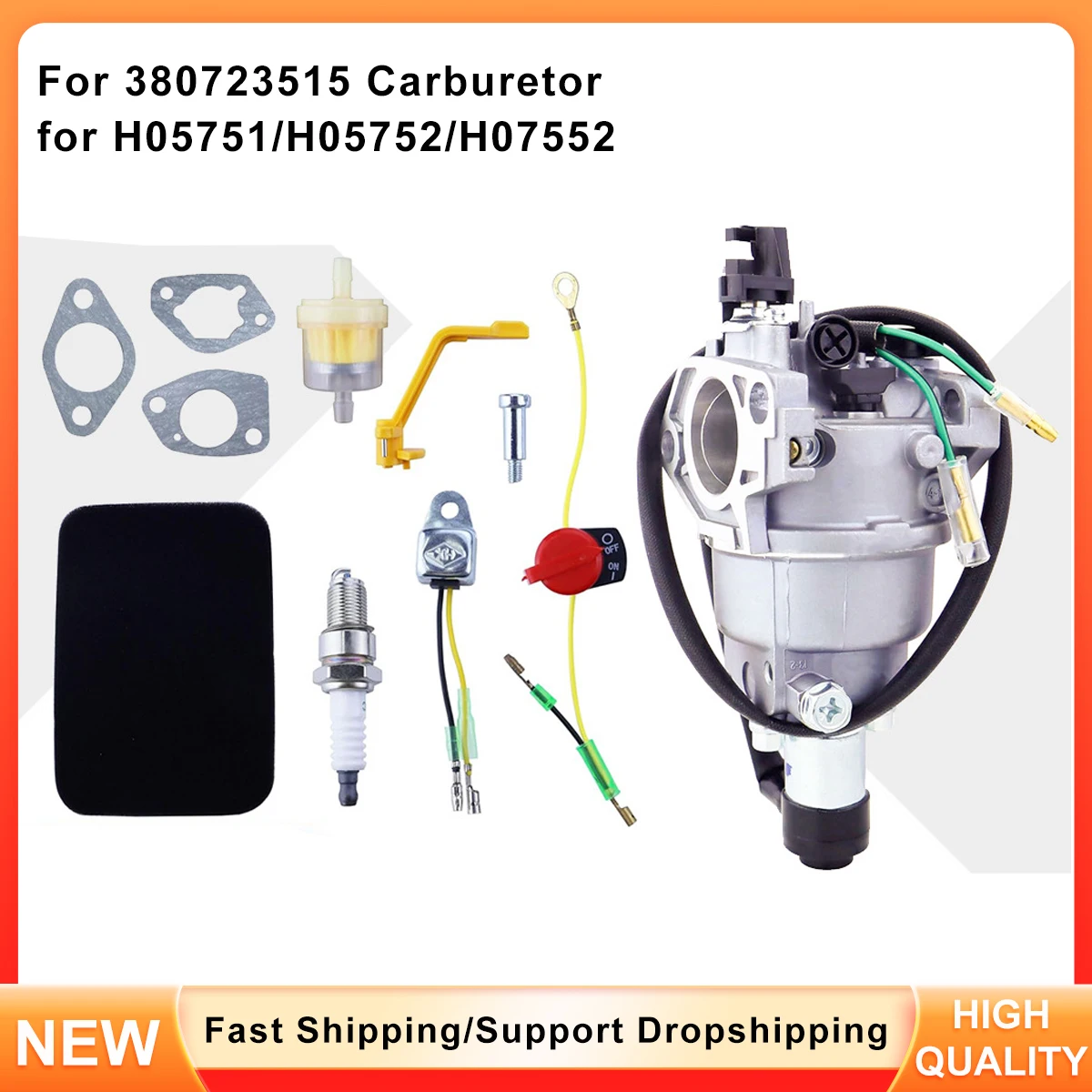 

Replacement Carburetor 380723515 for Firman H05751 H05752 H07552 H07553 Generator