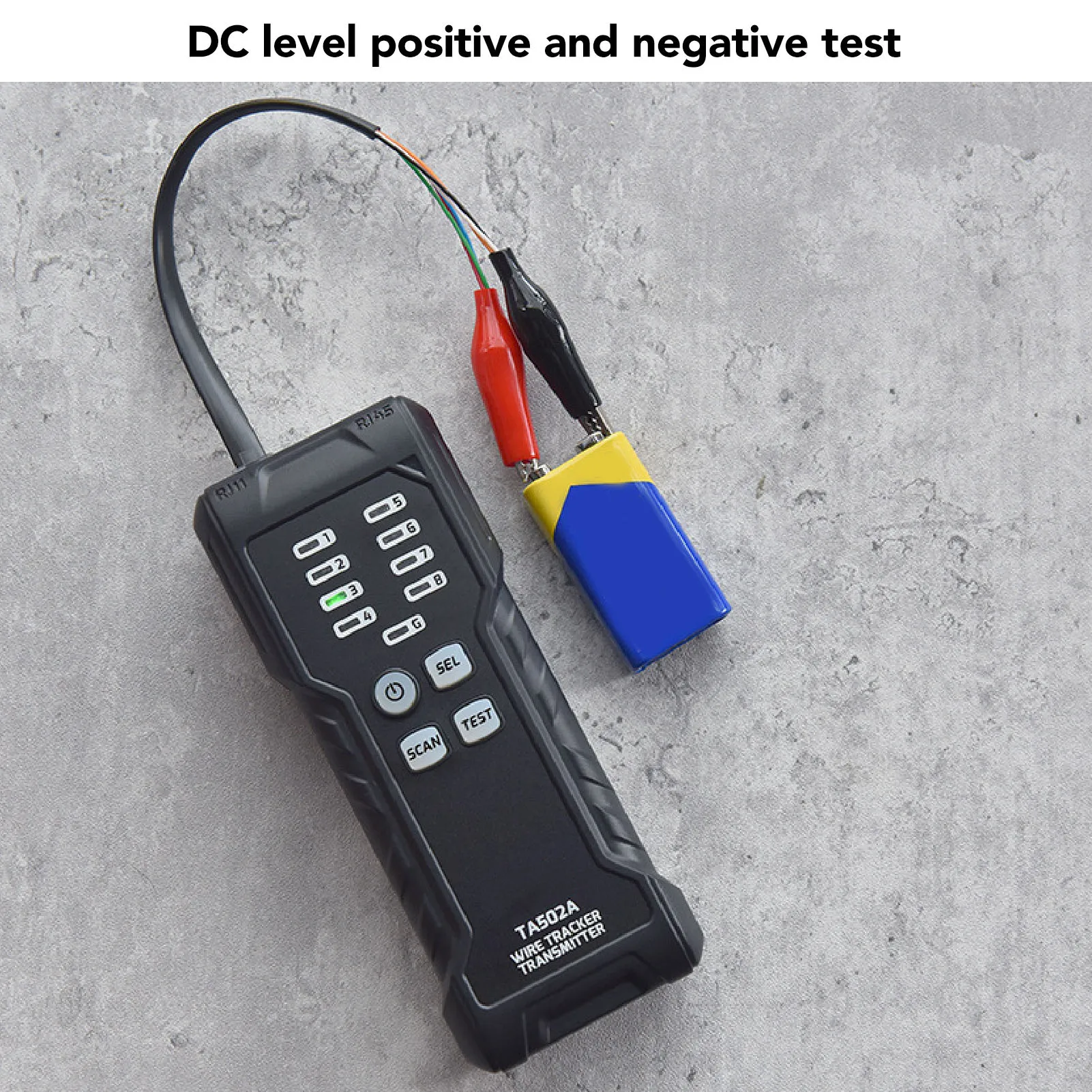 TA502A Wire Locator System for RJ45 LAN Cables and RJ11 Phone Lines Featuring Continuity Test and Signal Transmission up to 3km