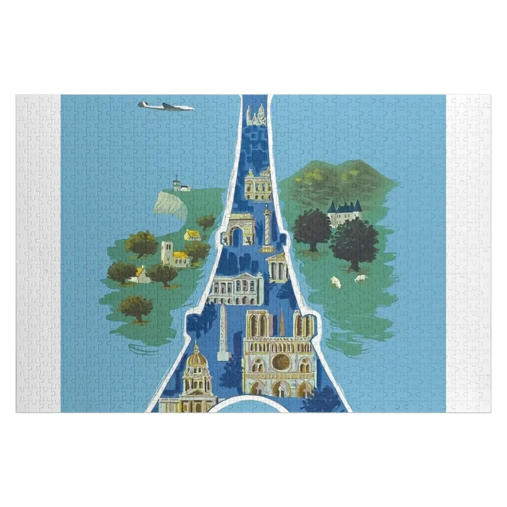 

VISIT FRANCE Jigsaw Puzzle Personalized Baby Toy Christmas Gifts Works Of Art Puzzle