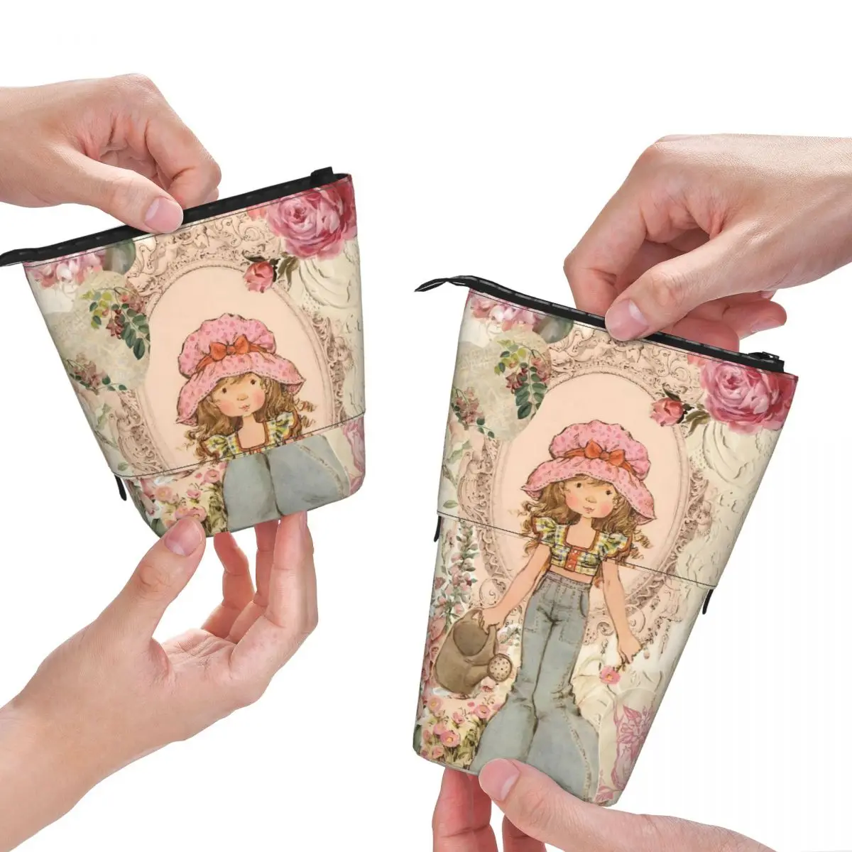 مخصص Kawaii رائعتين لطيف S-Sarahs K-Kays مقلمة للبنين بنات الكرتون تخزين كبير القلم حقيبة صندوق اللوازم المدرسية