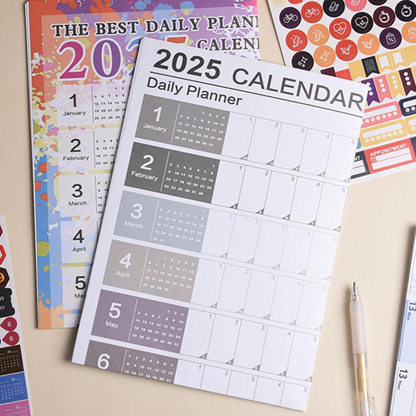 2025 Wall Planner Calendar Sheet with Safe Material Precise Planning List Schedule Organizer Suitable for School Office Hom