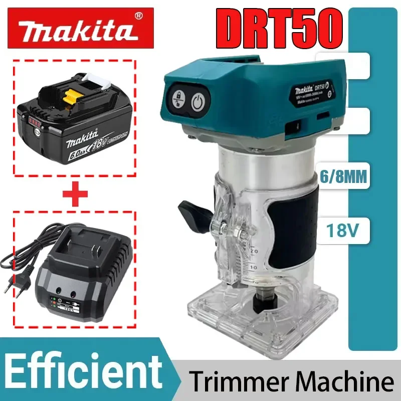 makita-drt50-milling-woodwork-machine-cordless-trimmer-rechargeable-trimming-machine-brushless-slotting-tool-with-charger