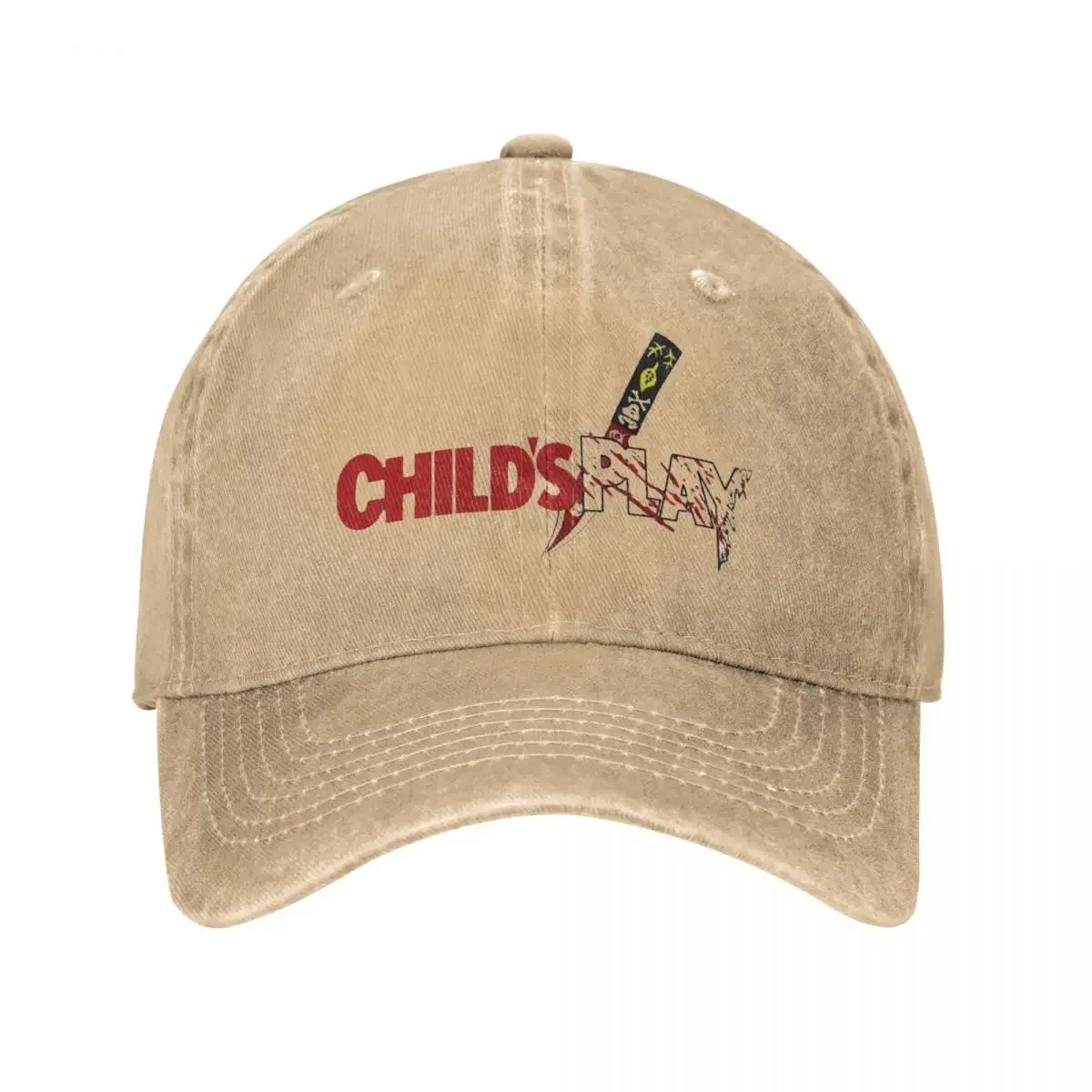 Child's Play 1988 Bloody Baseball Caps Chucky Doll Funny Denim Washed Cap Classic Workouts Snapback Hat for Men Women