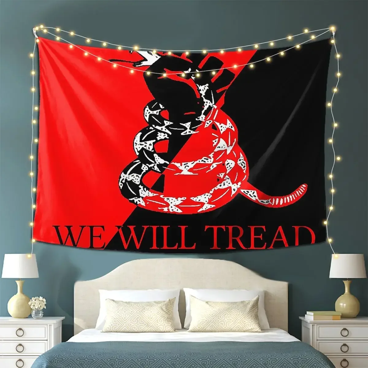 We Will Tread - ANTIFA Tapestry Decoration Art Aesthetic Tapestries for Living Room Bedroom Decor Home Wall Cloth Wall Hanging