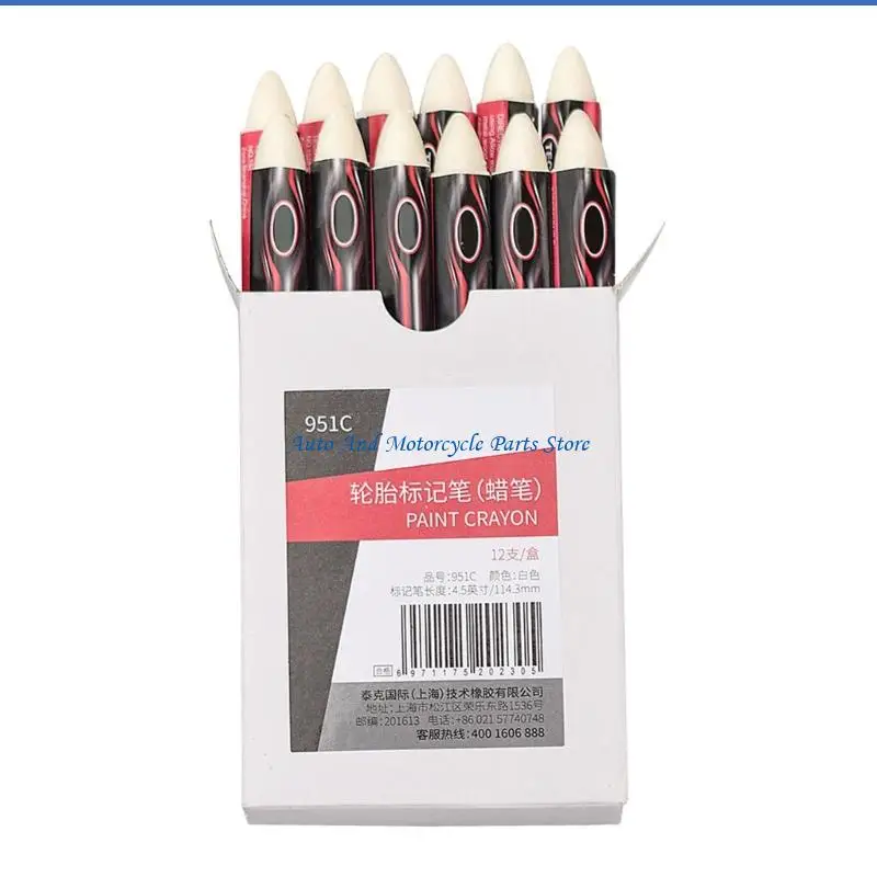 

P9FD Motorcycle Automotive DoubleTip Wax for Tire Marking Waterproof UV Resistant Non Fading Abrasion Resistant