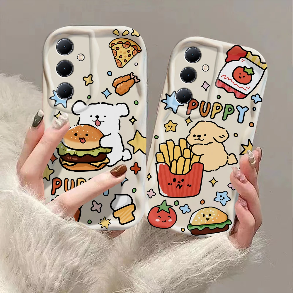 

Cute puppy Malteses 3D Wave Phone Case For Samsung Galaxy S24 S23 S21 S20 FE Plus Ultra 4G 5G Soft Silicone Back Cover