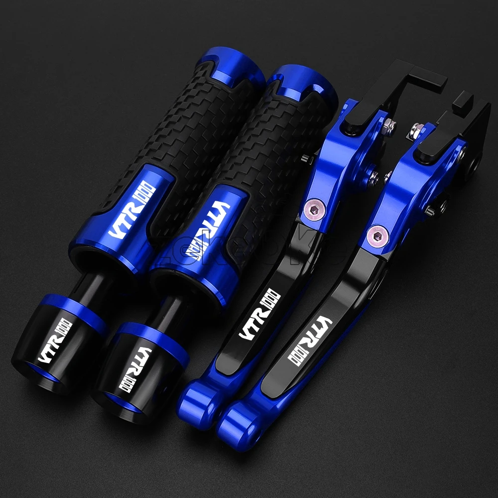 FOR HONDA VTR1000 VTR 1000 1997-2004 2003 2002 2001 2000 Motorcycle Accessories Adjustable Brake Clutch Levers Handlebar Grips
