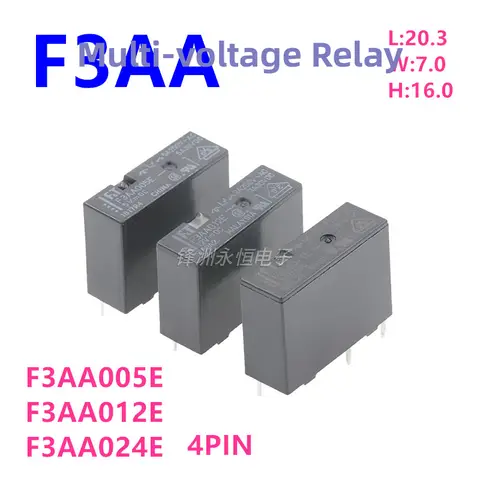 5Pcs New FT Relay FTR- F3AA005E F3AA012E F3AA024E 4Pin 3A 5V 12V 24V Power Relay F3AA 005E 012E 024E