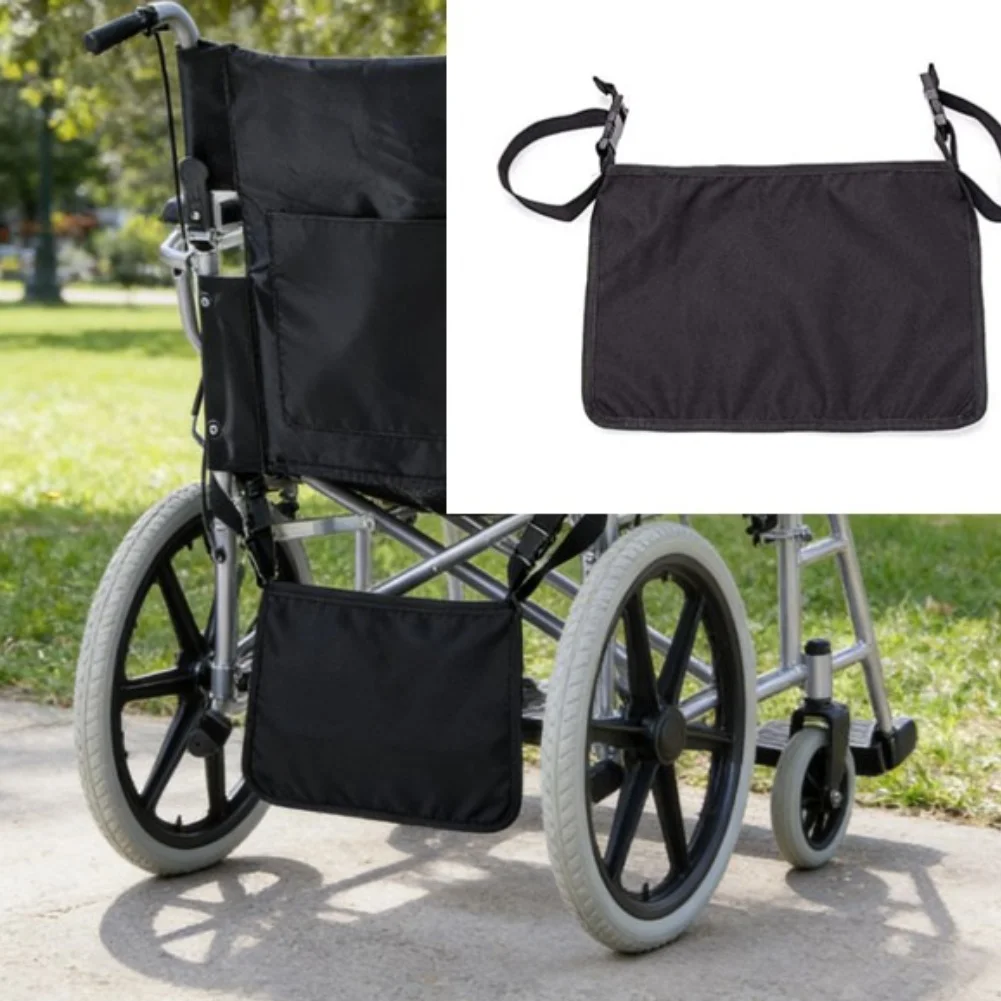 Zippered Under Seat Bag for Wheelchairs and Walkers Waterproof Oxford Material with Drawstring and Fastener 35x27cm