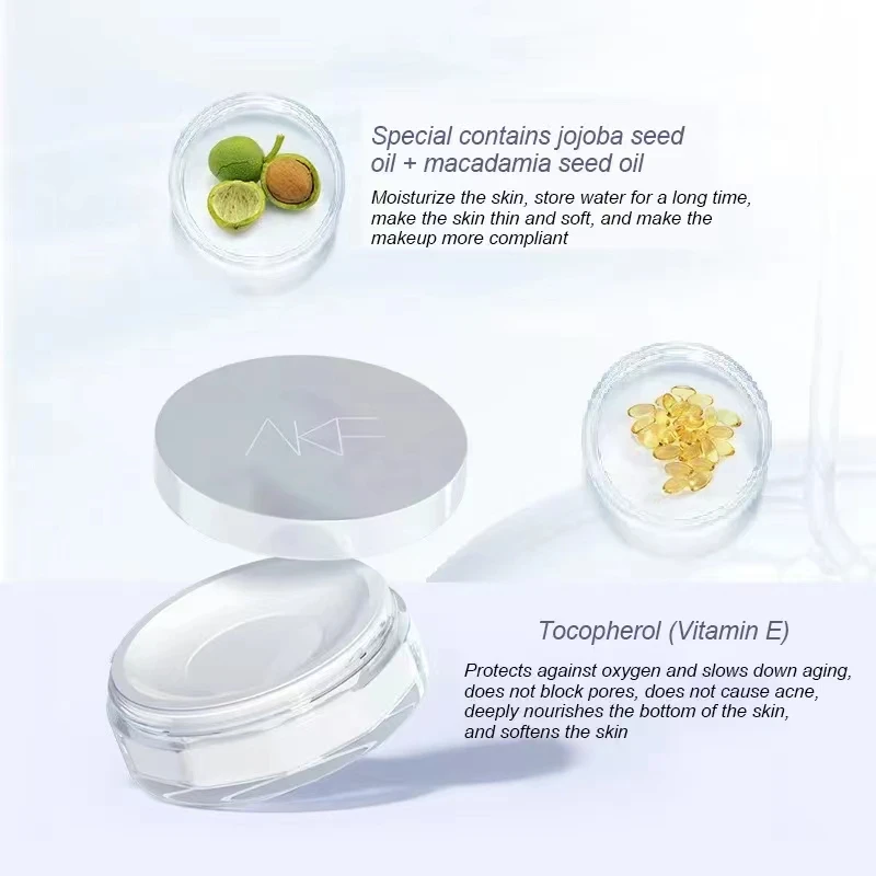 AKF loose powder, smooth, soft, lubricating, setting powder, waterproof, long-acting oil control, soft and glossy face concealer