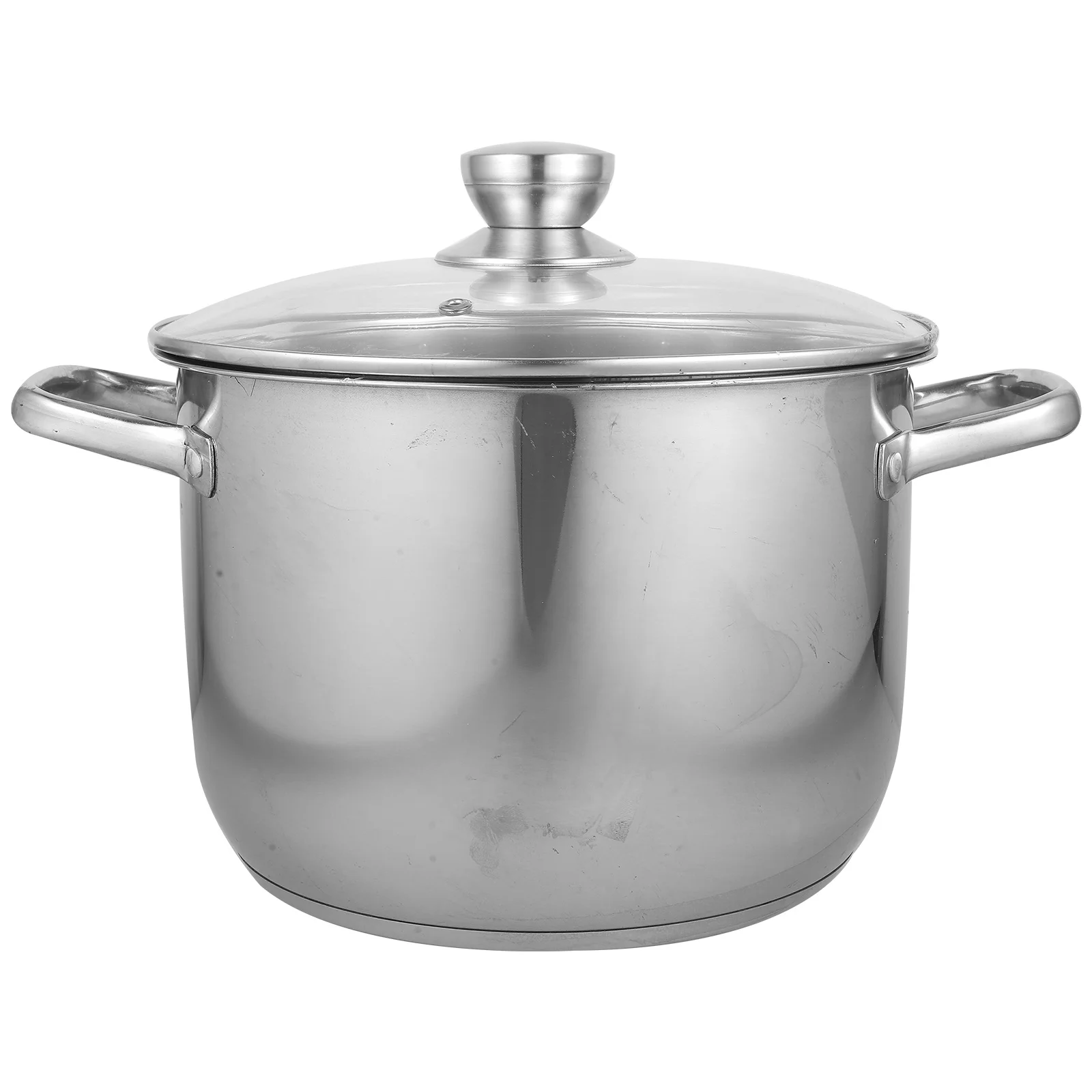 

Stainless Steel Steamer Pot Multi-Function Cookware Silver Detachable Soup Riveted Handle Glass Lid Kitchen Gadgets Steam Cooker