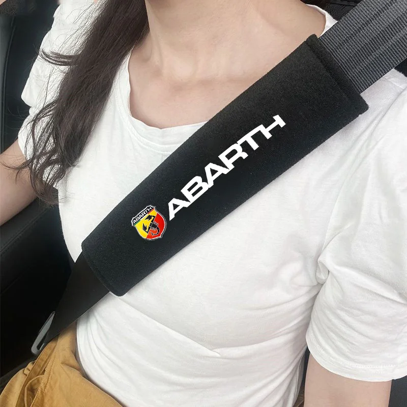 Ochraniacze na pasy bezpieczeństwa samochodowe, nakładki na pasy dla Abarth 595, Abarth 500, Abarth 124 Spider, akcesoria z logo samochodu