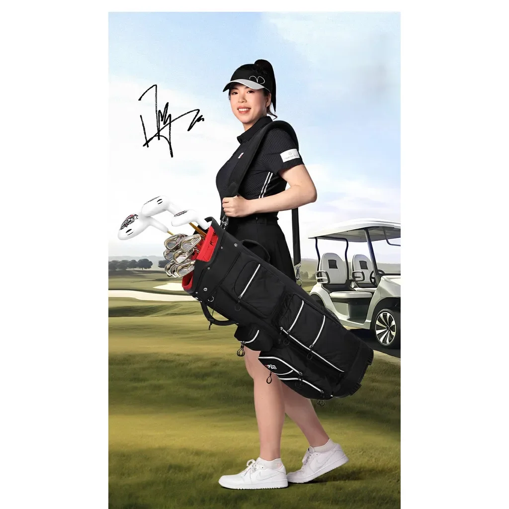 PGM Waterproof Golf Stand Bags Mens Women New Design Club Fixing Port Lightweight 14 Way Divider Sports Golf Cart Bag QB166