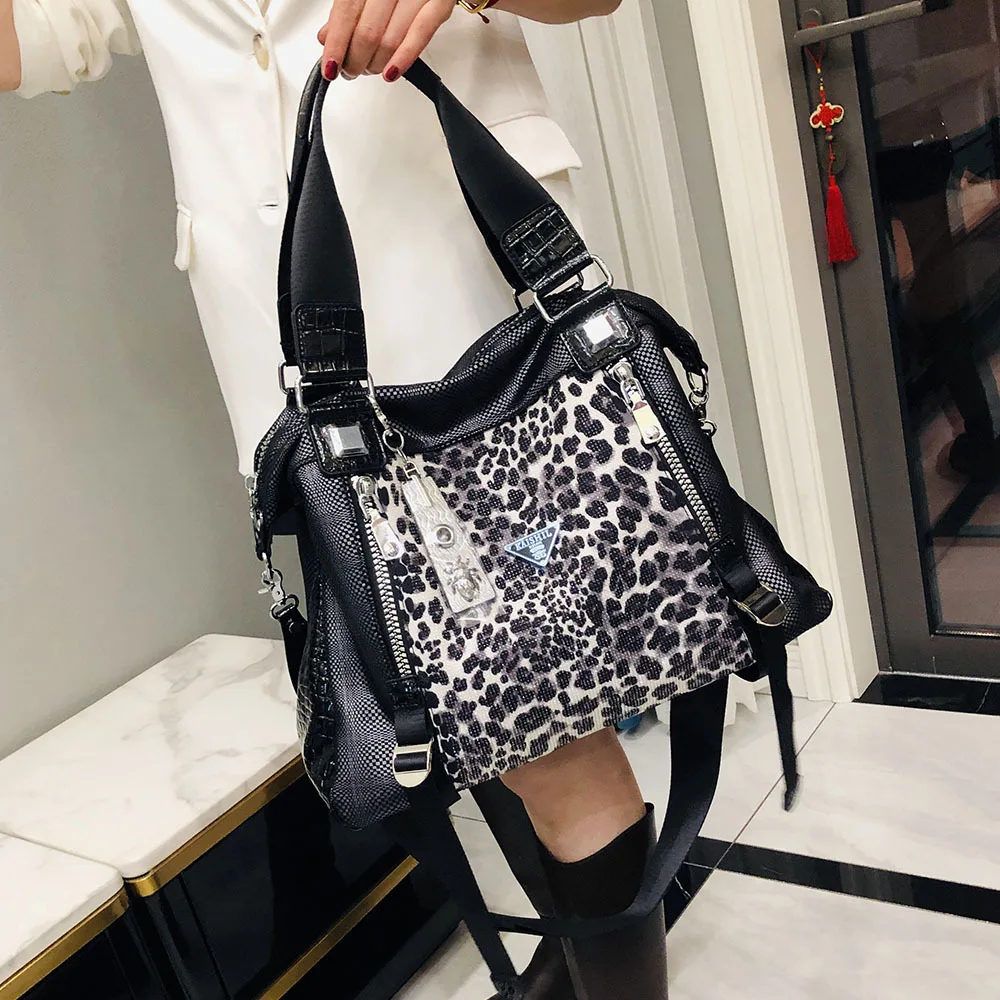 New Black Luxury Handbag Women Soft Leather Tote Bag Designer Lady Large Shoulder Bag Female Fashion High-Capacity Crossbody Bag