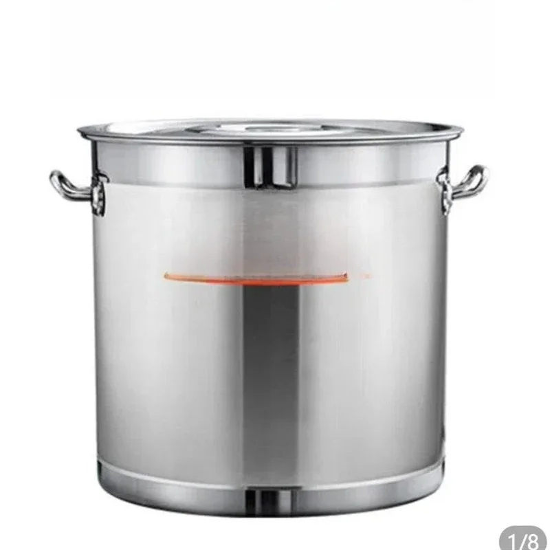 

4.2 Stainless Steel Barrel Round Barrel with Lid Stainless Steel Soup Barrel Commercial Brine Pot