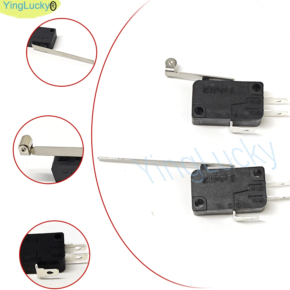 10pcs Original ZIPPY Micro Switch 3pin 4.8mm terminals