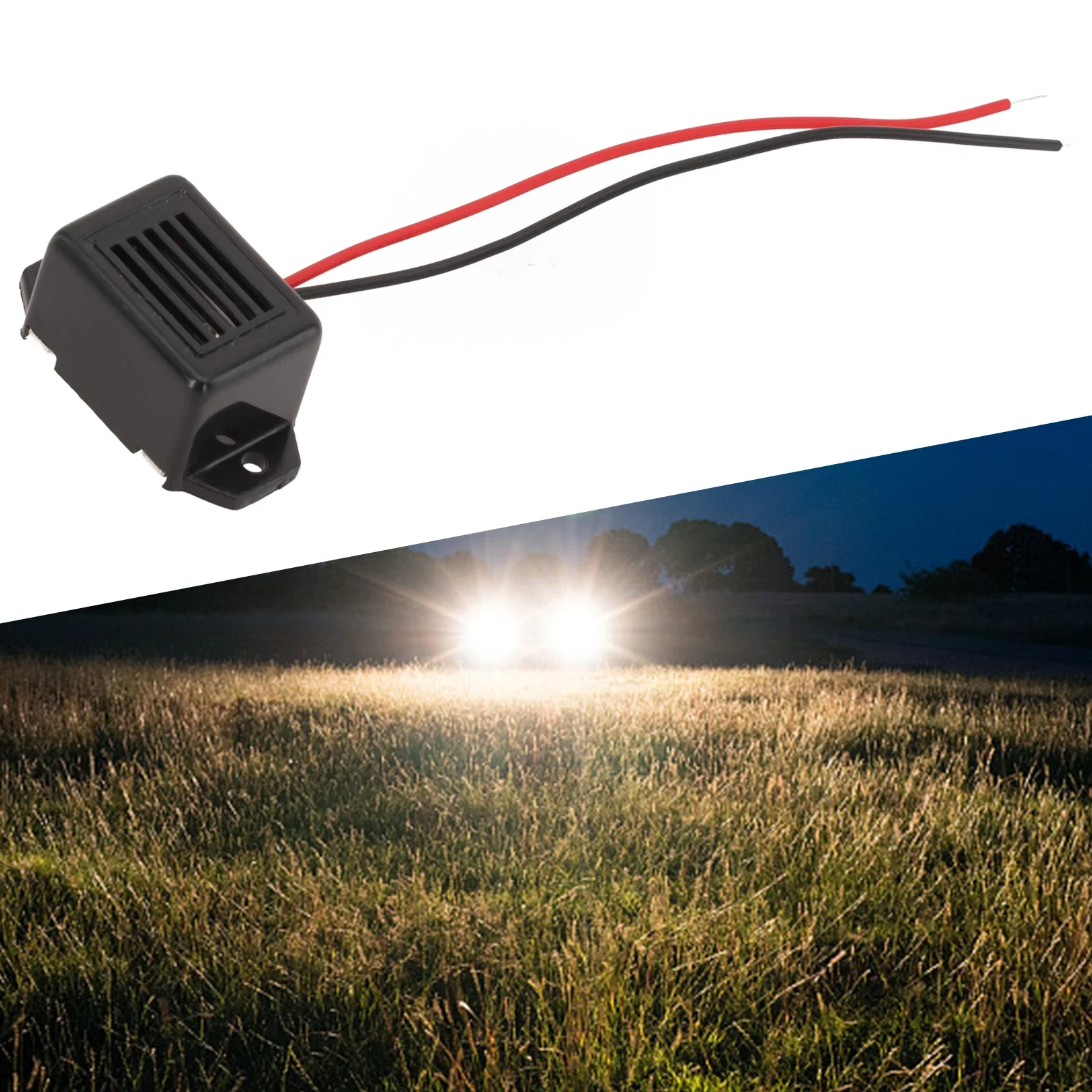 12V Car Light Off Control Buzzer Beeper With Adapter Cable For Automotive Installation To Warn When Lights Remain On