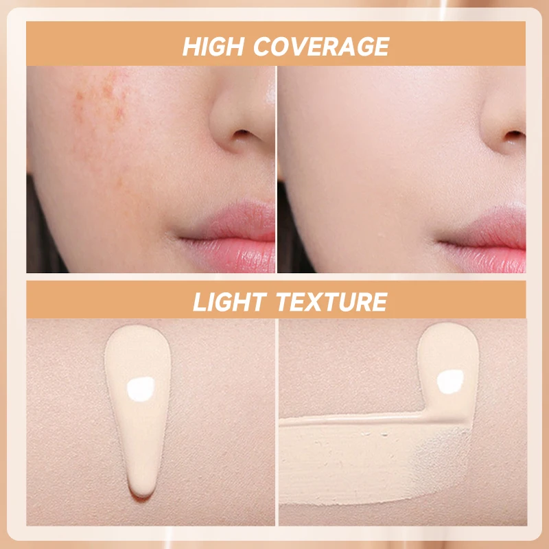Base líquida iluminadora, base y corrector dos en uno, tono de piel perfecto, corrección de ojos, cubre los vasos sanguíneos rojos