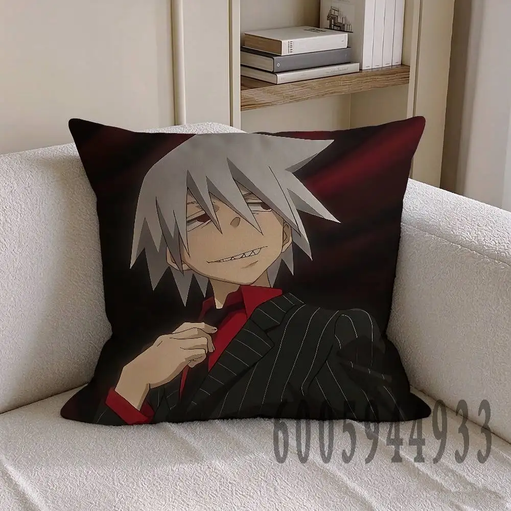 S-Soul Eater Anime Celebrity Merchandise All-Match Printed Pillow Case Sofa Car Office Room Decoration Protector