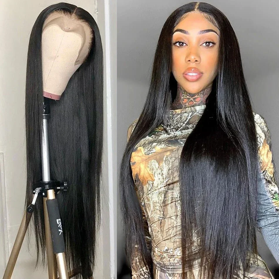 Transparent 13x4 Straight Lace Front Human Hair Wig Brazilian Remy HD Lace Frontal Wig Human Hair Wigs For Black Women