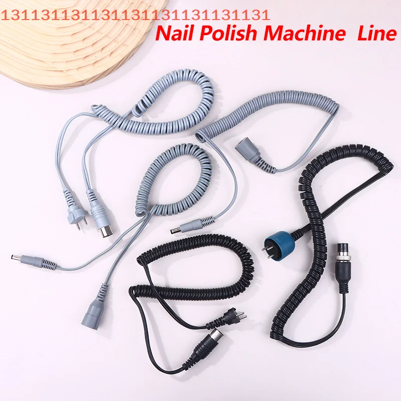 1개 네일 핸드피스 전원 케이블 전기 스프링 와이어 강력한 H6 W-168 202B 매니큐어 기계 드릴 액세서리