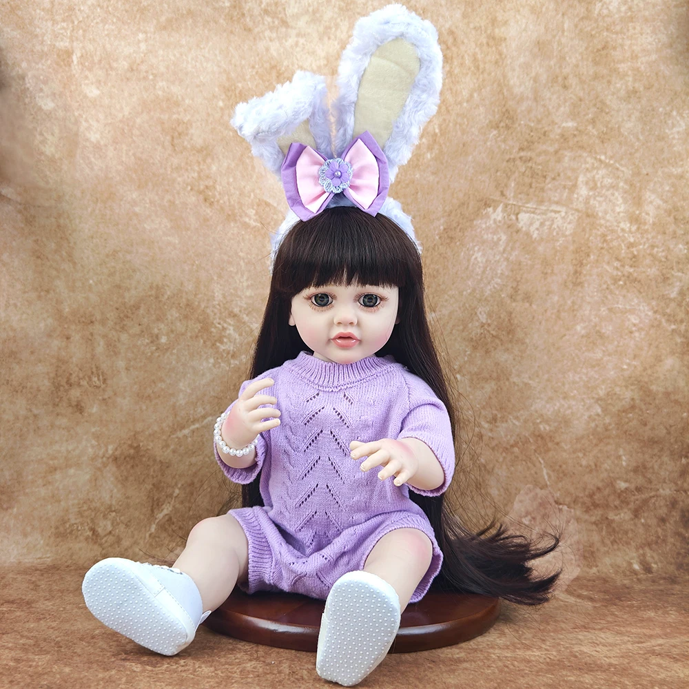 

Handmade High Quality Soft Vinyl Silicone Reborn Doll Toddler Detailed Lifelike Dress Up Toy Collectible Art Doll