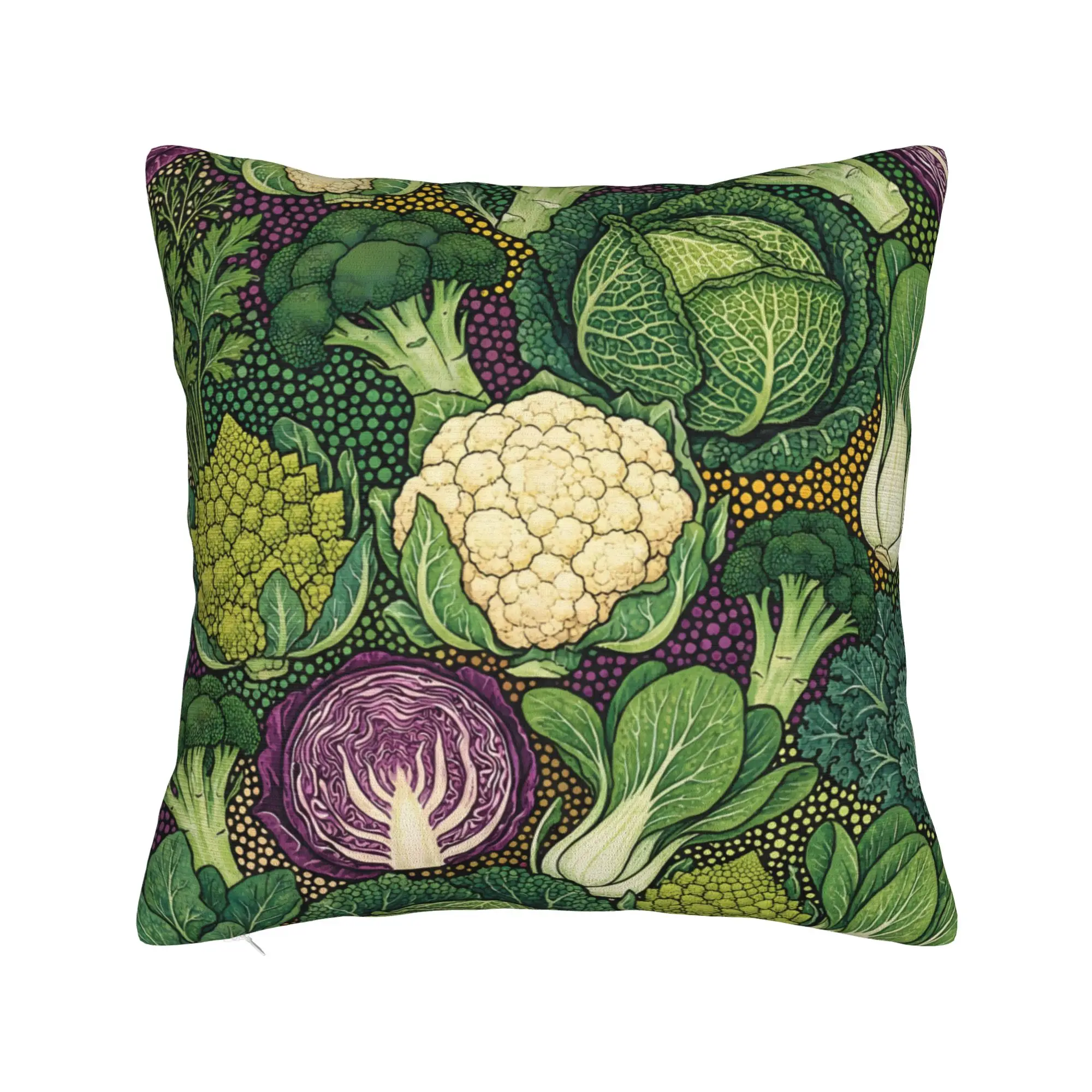 Pillow Case Cabbage Pattern Soft  Pillow Cover For Sofa Home Decor Vintage Pillowcases