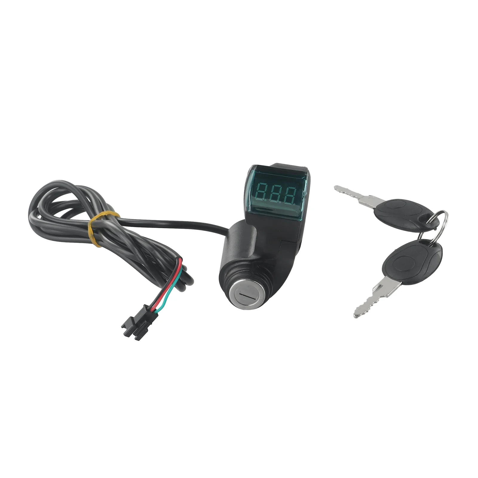 2472V E Bike Thumb Throttle Power Switch Lock with Key and Battery Display Suitable for Most Bikes and Scooters